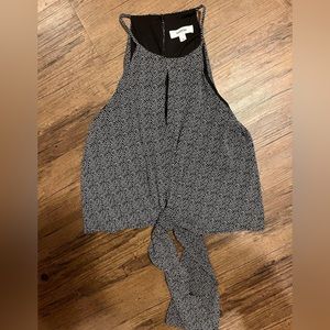 Black and white blouse